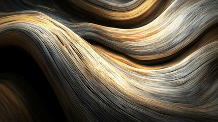Poster - Abstract texture of teak wood with loose grain and varied natural light patterns