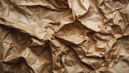 Poster - Crumpled brown paper texture background with high resolution for design and creative projects