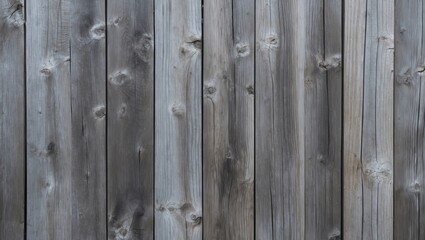 Poster - Natural grey wooden fence planks background showcasing oak texture with unique knots and patterns for design and decoration purposes