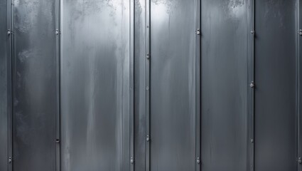 Poster - Industrial metal texture background with smooth gray finish and subtle reflections suitable for various design applications.
