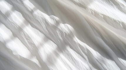 Poster - Abstract texture of uneven ribbed white paper with light and shadow patterns