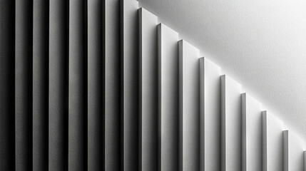 Poster - Elegant vertical ribbed grey paper texture for background and design