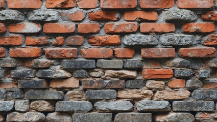 Poster - Textured vintage brick and stone wall background showcasing weathered materials and colors suitable for creative design projects.