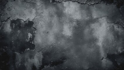 Poster - Dark grunge textured concrete wall background perfect for use in creative design and artistic projects. Ideal for abstract and modern visuals.