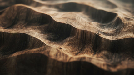 Poster - Texture of walnut with dark ambient light for artistic backgrounds and designs