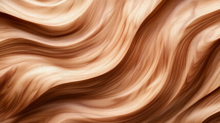 Poster - Elegant walnut wood texture with light brown waves for natural design backgrounds