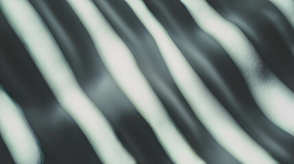 Poster - Abstract wavy ribbed grey paper texture with soft shadow for artistic design