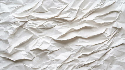 Poster - Abstract texture of white crinkled paper design for background or creative projects