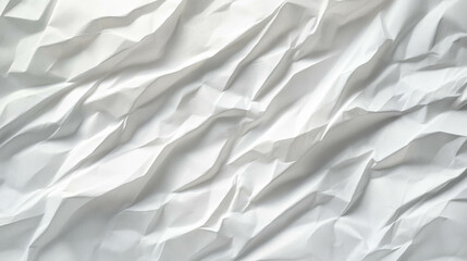 Poster - Abstract texture of white wrinkled paper with unique pattern for design and art inspiration