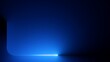 © wacomka - Abstract minimalist blue background. Linear neon frame with rounded corners. Bright light leaves glowing trail. 3d rendering