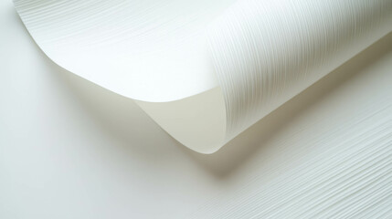 Poster - Elegant ribbed white paper texture for creative design projects