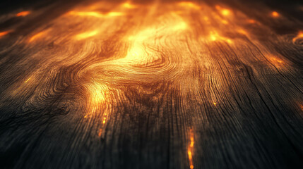 Poster - Luminous wood grain texture with glowing highlights for design and decor