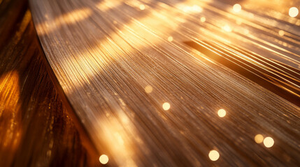 Poster - Abstract texture of wooden strings with bright highlights for artistic design