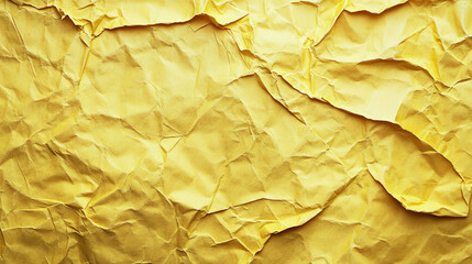 Poster - Vibrant yellow crumpled paper texture for creative design projects