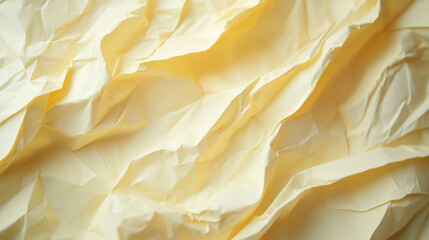 Poster - Yellow rumpled paper texture with subtle sheen for creative design and background use