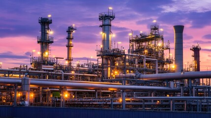 Poster - Gas processing plant with networked pipelines and automated control systems