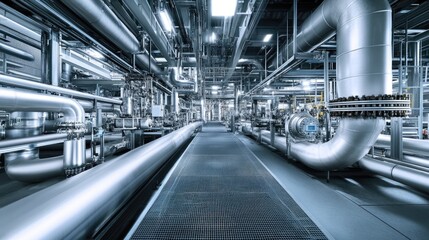 Poster - Gas processing plant with networked pipelines and automated control systems