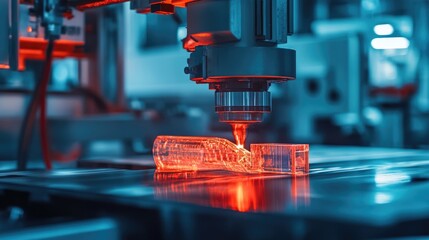 Poster - Injection molding machine cooling newly formed plastic parts before ejection