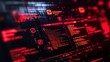 © Justlight - Glowing red computer screen displaying lines of code and sensitive information during a cyber security breach, emphasizing digital system vulnerabilities and the need for strong security