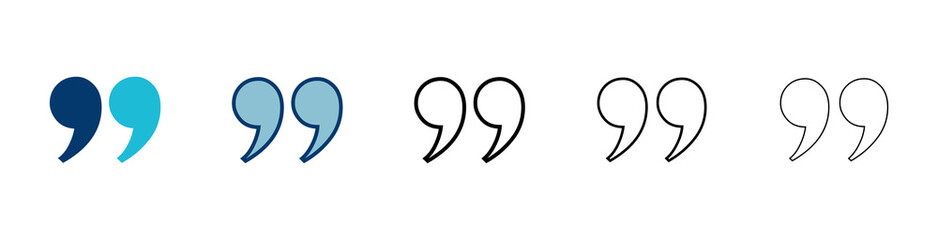 Poster - Quote icon vector isolated on white background. Quote sign icon. Quotation mark symbol.