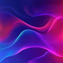 Fototapete - Colorful abstract waves create a vibrant display of flowing patterns in deep hues and smooth gradients. Generative AI