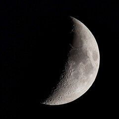 Wall Mural - Closeups of crescent moon