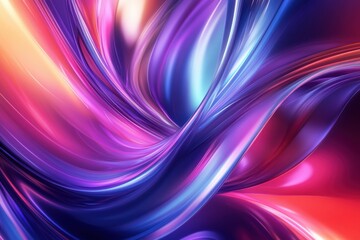 Fototapete - Vibrant swirls of color create a mesmerizing abstract design in vibrant shades. Generative AI