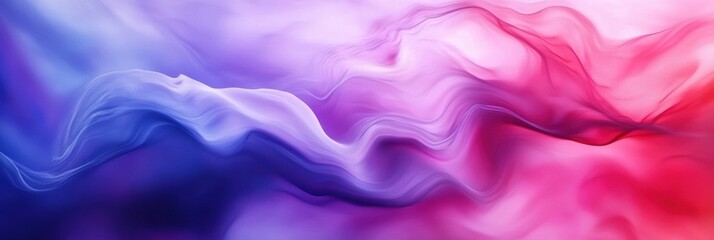 Aufkleber - Colorful abstract waves blend purple, pink, and blue creating a flowing artistic design for digital backgrounds. Generative AI