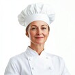 © Hungarian - Confident Female Chef in White Uniform and Hat