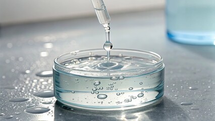 Poster - A small glass bowl with water in it