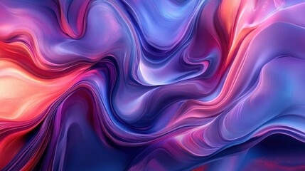Fototapete - Colorful abstract swirls create a dreamy texture with vibrant tones in motion captured in digital art. Generative AI