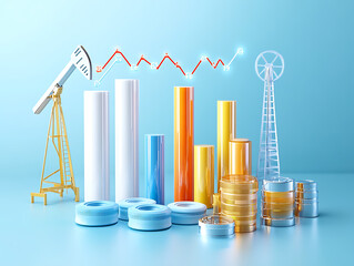 Poster - Market analysis trends business sector infographic digital environment aerial view data visualization insights