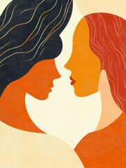 Poster - Creative illustration celebrating female empowerment for International Womens Day with symbolic imagery. Generative AI