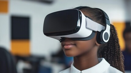 Poster - Transform education with vr headsets and controllers classrooms interactive learning virtual environment student perspective innovative technology