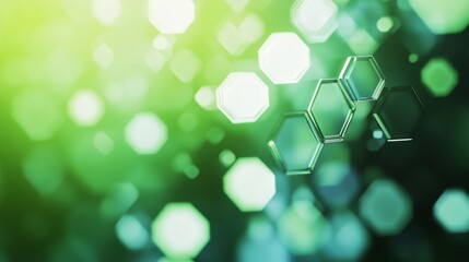 Poster - Transitioning vertical gradient over hexagon bokeh abstract art digital design creative studio aesthetic perspective visual concept