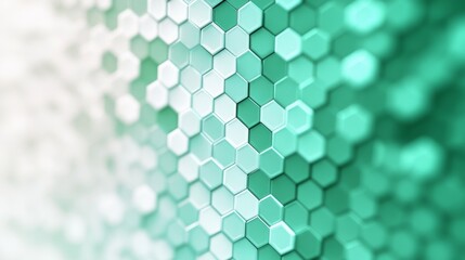 Poster - Creating a vertical gradient over hexagon bokeh transition digital art virtual space graphic design abstract concept