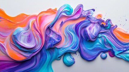 Poster - Merging surreal digital brushstrokes art studio visual art colorful environment abstract perspective vibrant creativity