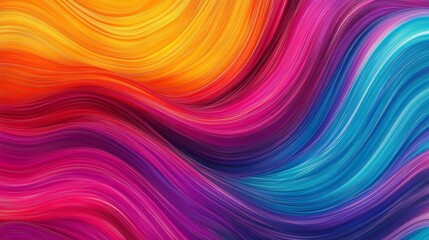Poster - Colorful digital waves create a lively atmosphere in urban spaces visual art modern city dynamic view vibrant expression