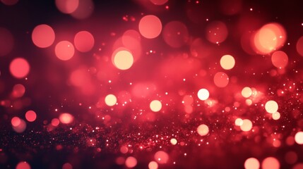 Poster - Captivating event of vibrant red abstract backdrop online gallery digital art artistic space close-up sparkling bokeh concept