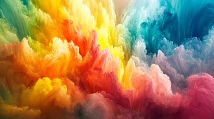 Poster - Psychedelic color waves abstract studio visual art vibrant environment artistic perspective blending concepts