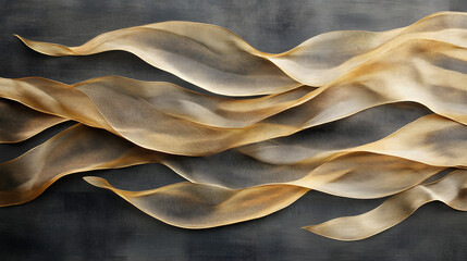 Poster - Abstract metal wall sculpture featuring geometric shapes and intricate designs for contemporary decor
