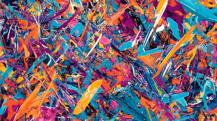 Poster - Colorful abstract paint wallpaper design with swirls and textures for artistic backgrounds