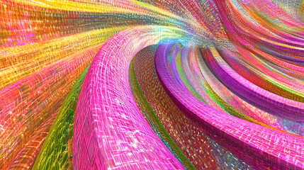 Poster - Colorful abstract background featuring a vibrant spiral pattern in various shades and hues