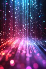Poster - Abstract Celebration of Light and Color with Bokeh Effect in a Dynamic Display of Vibrant Energy and Modern Artistic Style