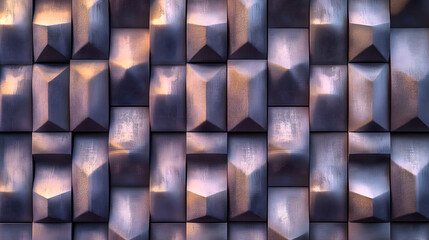 Poster - Wall decorated with various shapes and colors creating a vibrant artistic display