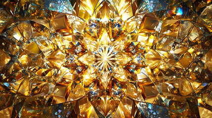 Poster - Large brilliant diamond on a reflective surface with a black background showcasing its clarity and sparkle