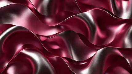 Poster - Red and silver background with wavy pattern ideal for abstract design and creative projects
