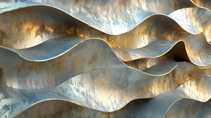 Poster - Abstract image featuring a complex and colorful pattern with geometric shapes and lines