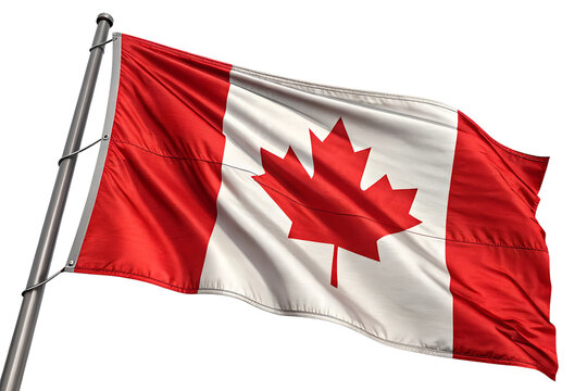 Waving canadian flag canada outdoor patriotism isolated on transparent background
