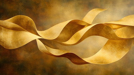 Fototapete - Painting of a large ocean wave with dynamic water movement and blue hues
